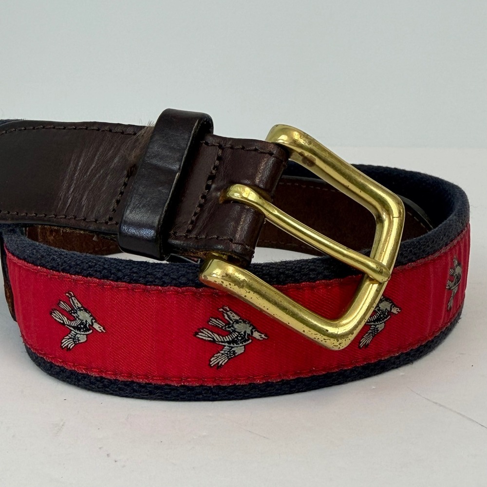 Vineyard‎ Vines Belt Size 28 Red Canvas Flying Ducks